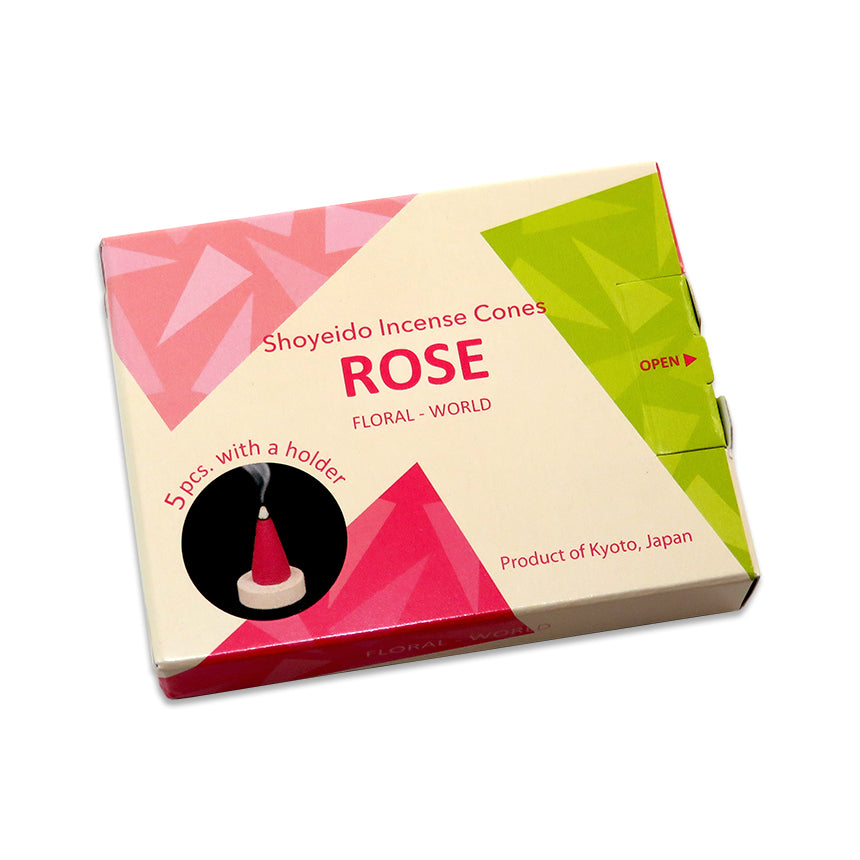 Shoyeido Floral World Incense Cones Rose