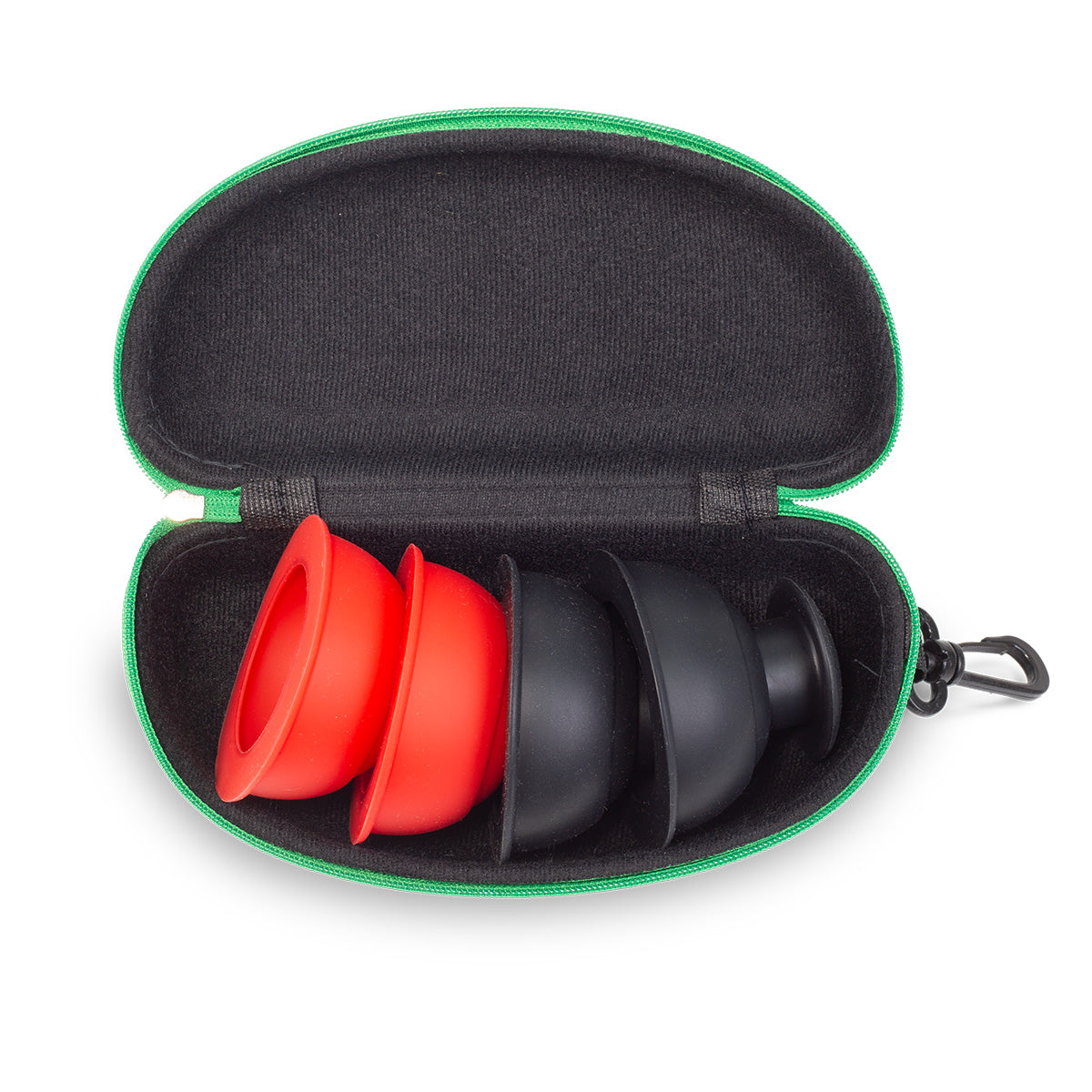 Ventouses en silicone noir avec bouton intégré