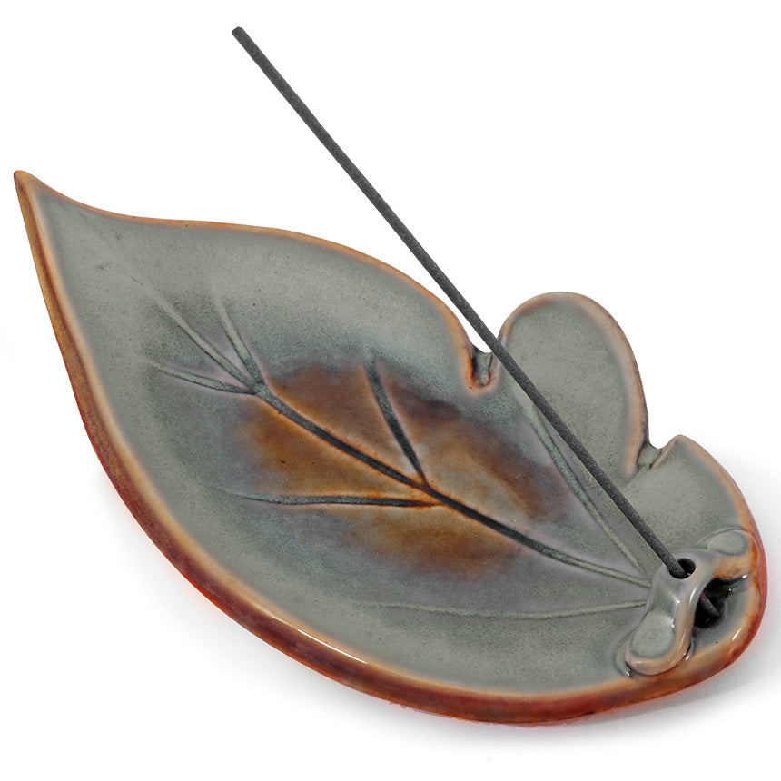 Shoyeido Leaf Shape Incense Holder - Azure
