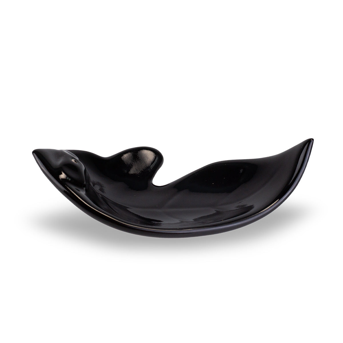 Shoyeido Leaf Shape Incense Holder - Obsidian