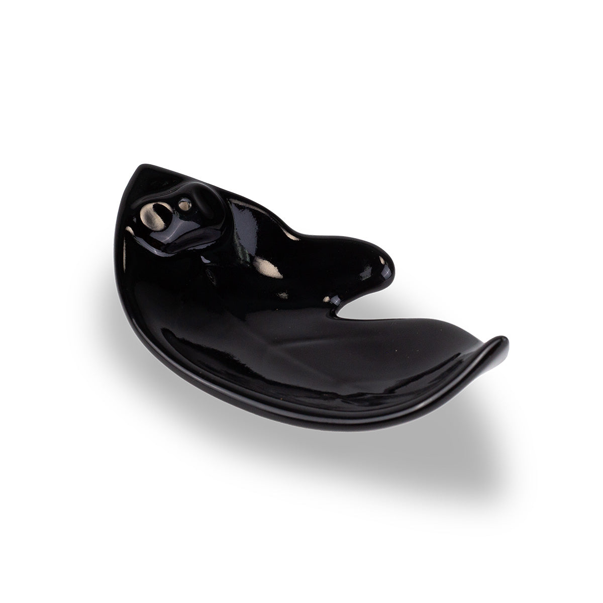Shoyeido Leaf Shape Incense Holder - Obsidian