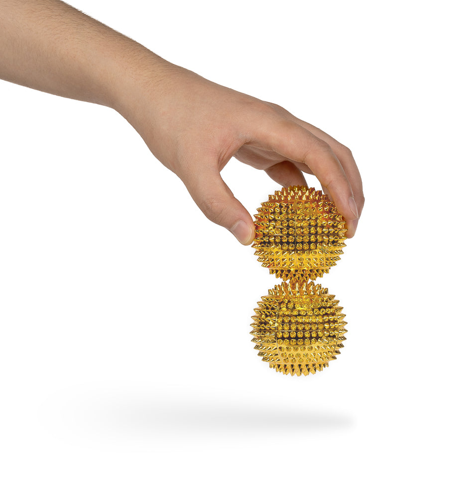 Acupressure spiky magnetic massage balls, pair