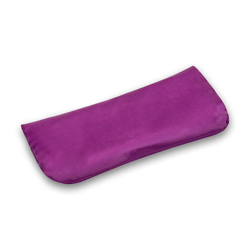 Cassia seeds filled eye pillow with satin fabric cover purple