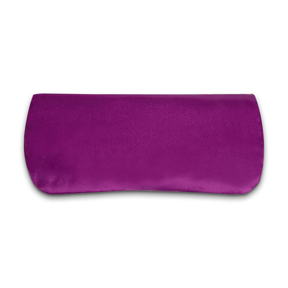 Cassia seeds filled eye pillow with satin fabric cover purple