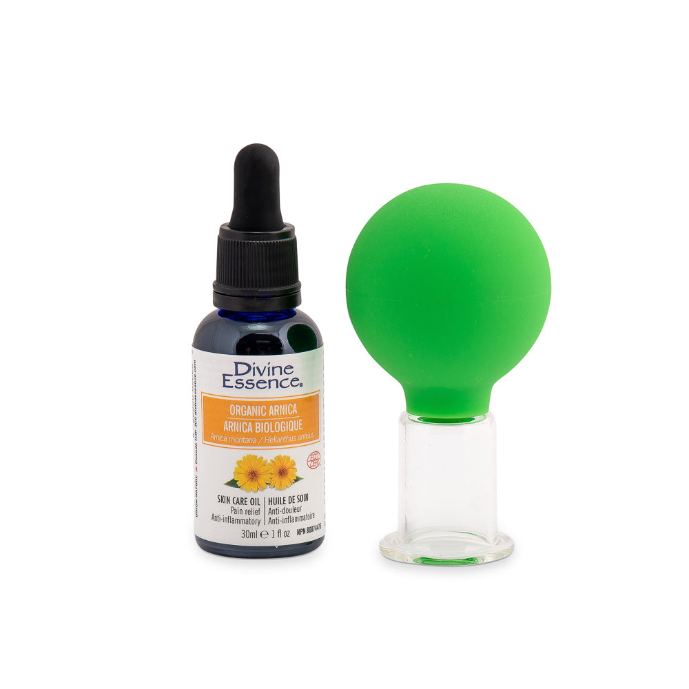 Jade Soft® Glass Facial Cupping + Organic Beauty Oil Kit