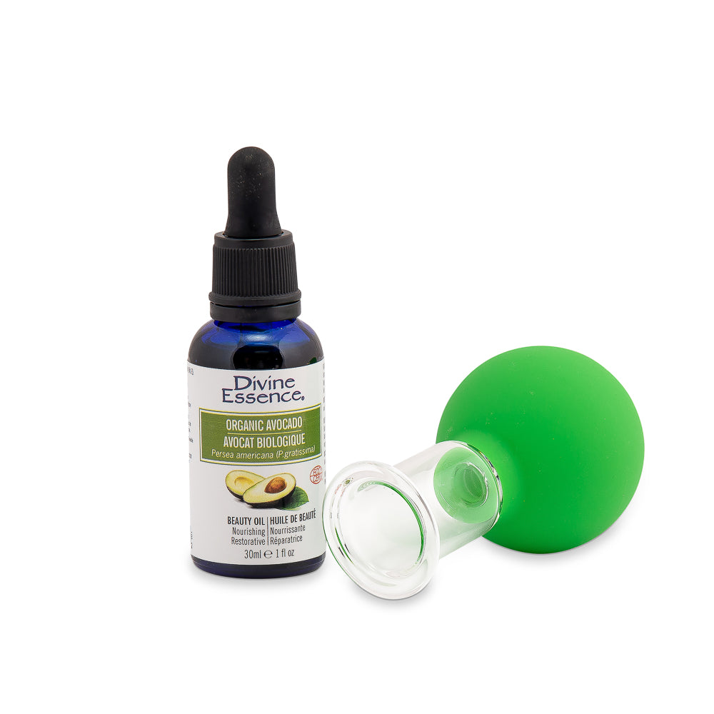 Jade Soft® Glass Facial Cupping + Organic Beauty Oil Kit