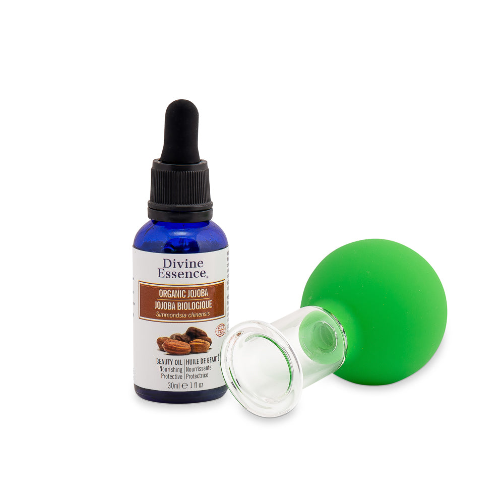 Jade Soft® Glass Facial Cupping + Organic Beauty Oil Kit