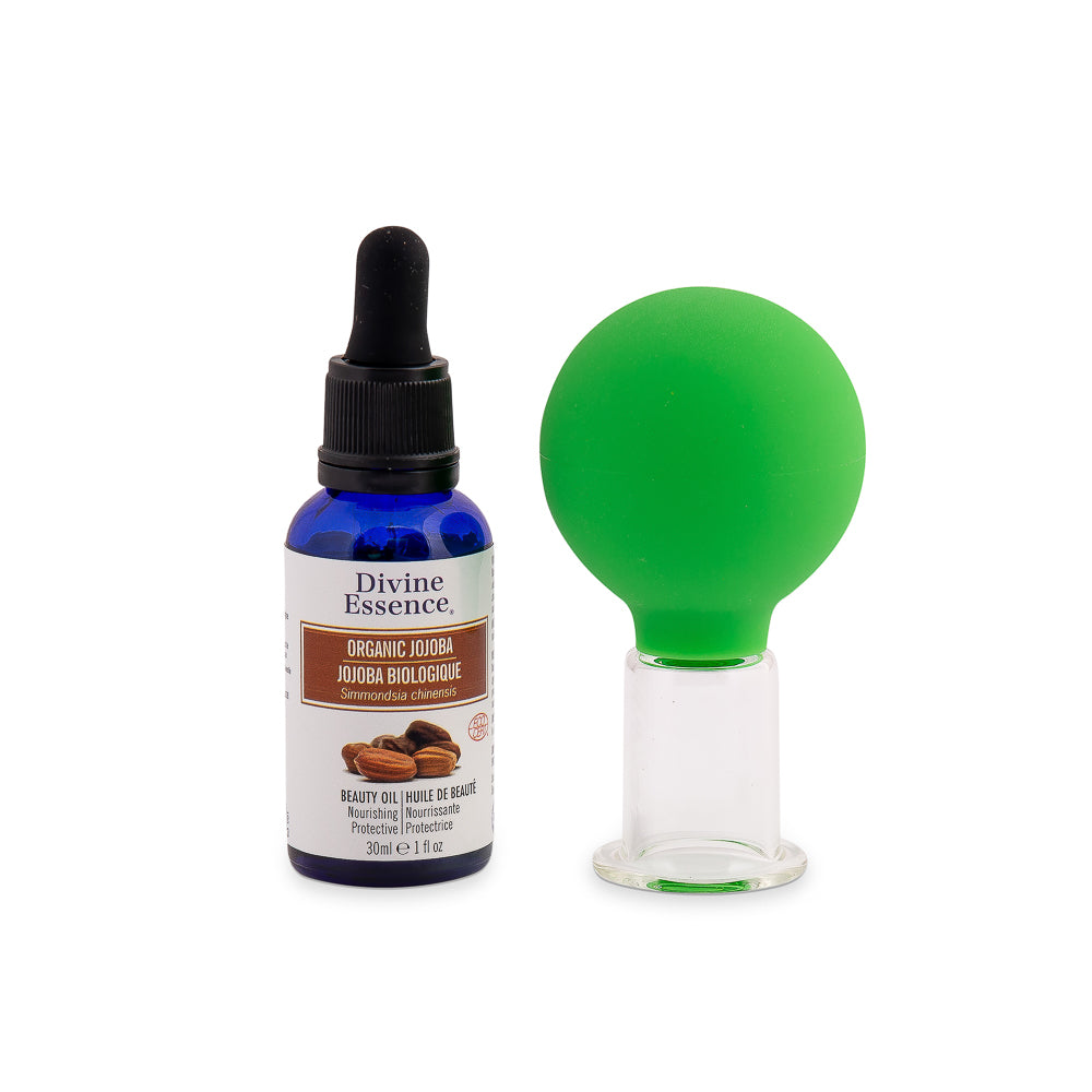 Jade Soft® Glass Facial Cupping + Organic Beauty Oil Kit
