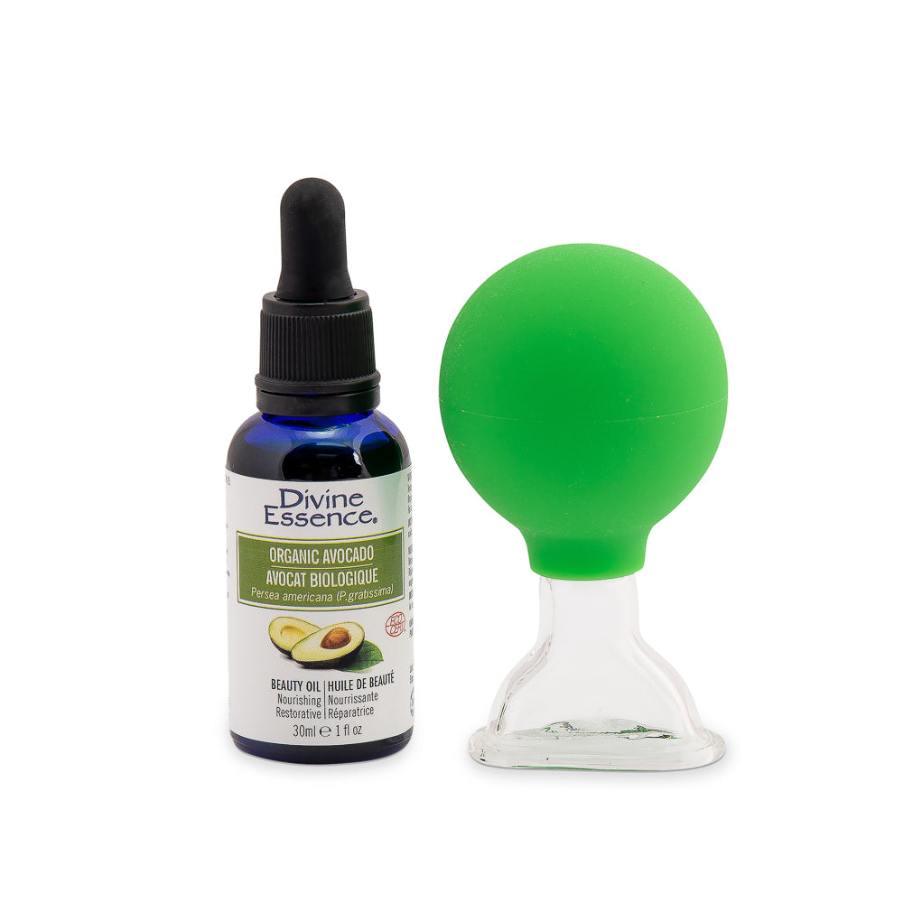 Jade Soft® Glass Facial Cupping + Organic Beauty Oil Kit