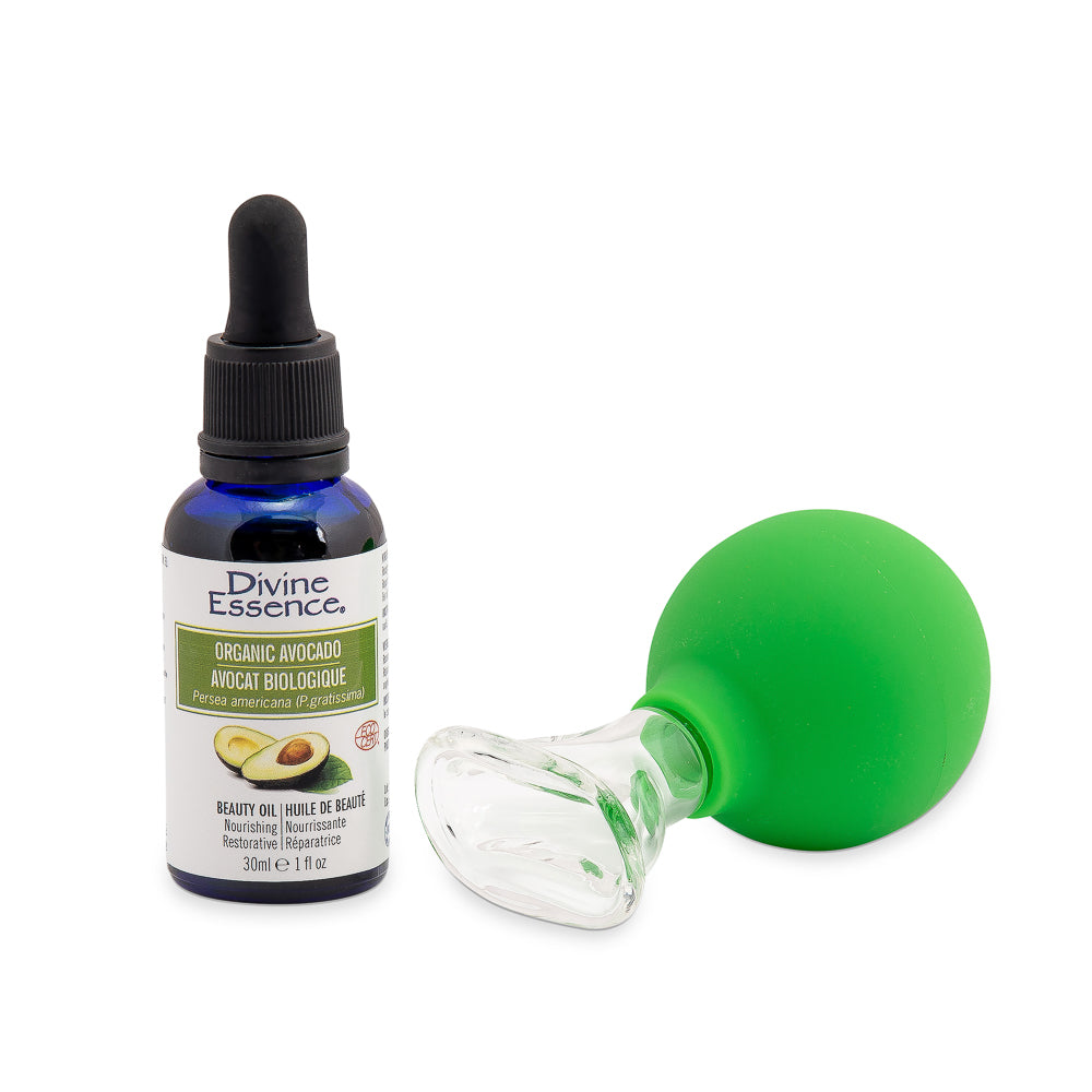 Jade Soft® Glass Facial Cupping + Organic Beauty Oil Kit