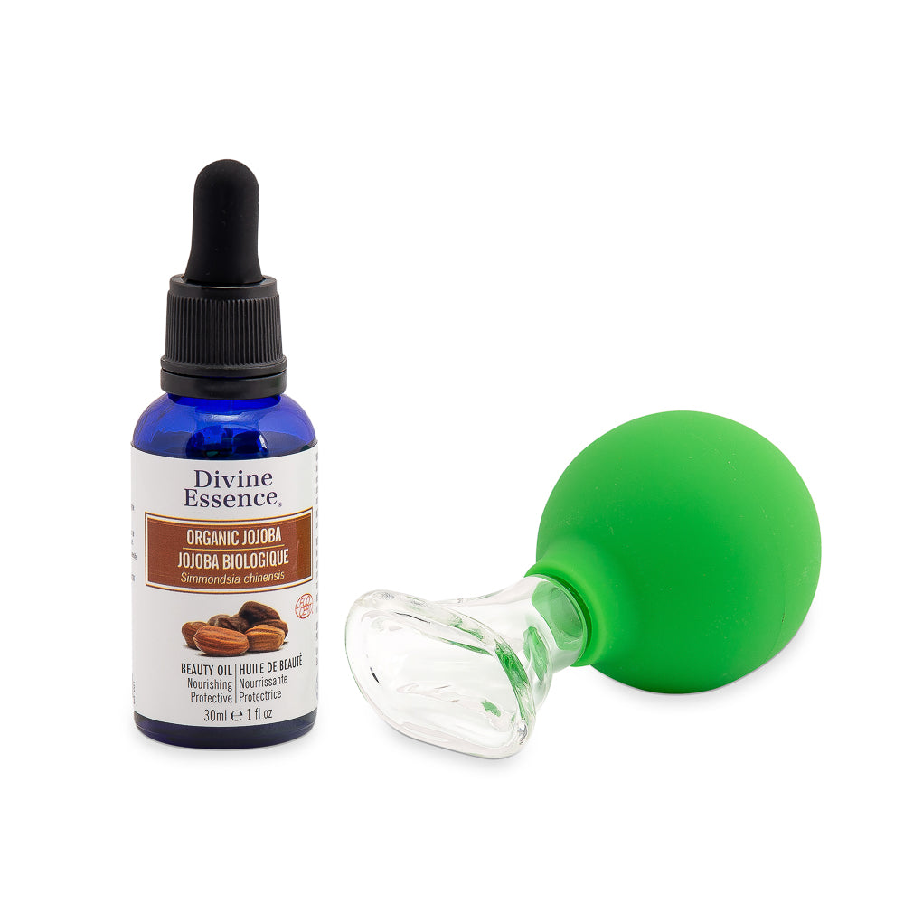 Jade Soft® Glass Facial Cupping + Organic Beauty Oil Kit
