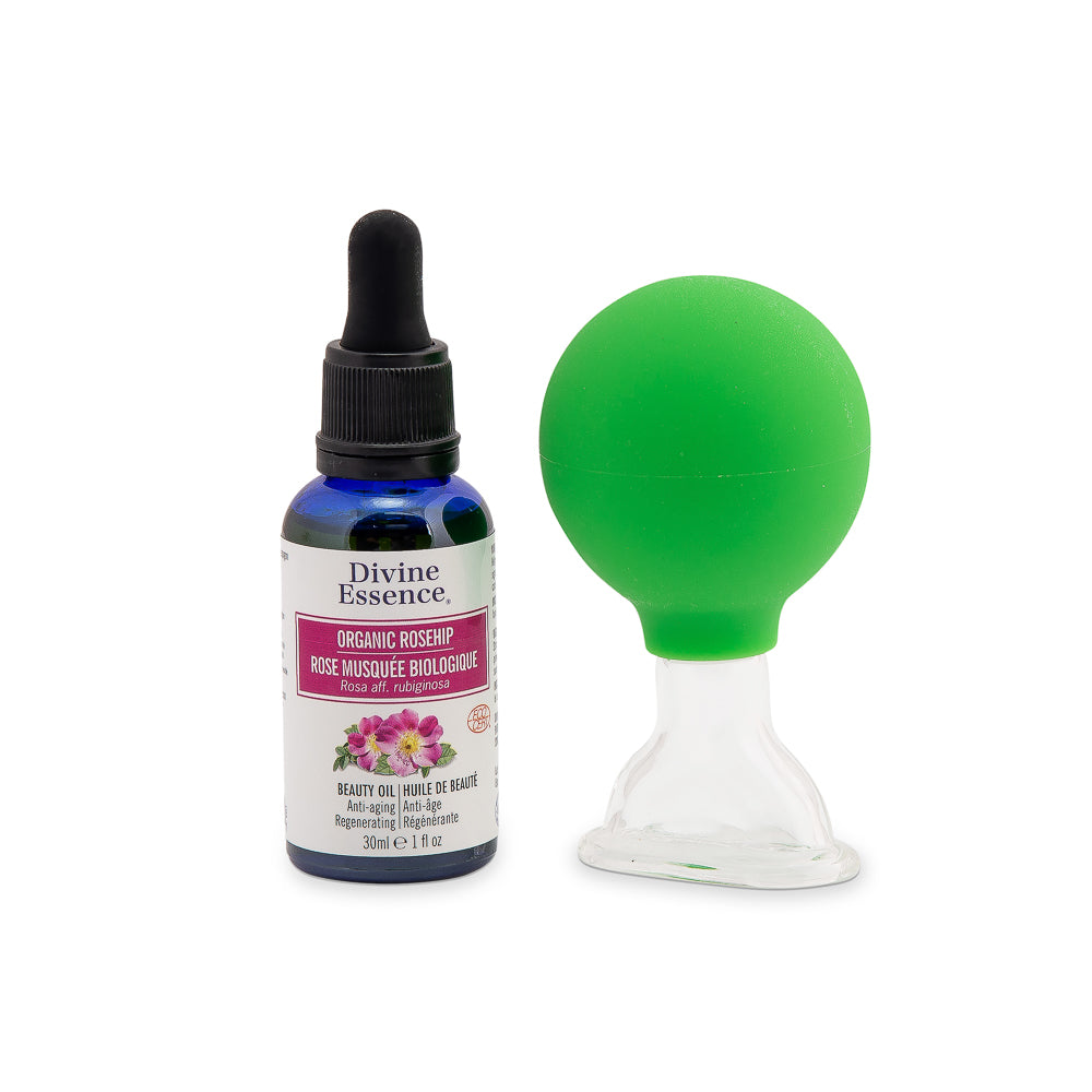 Jade Soft® Glass Facial Cupping + Organic Beauty Oil Kit