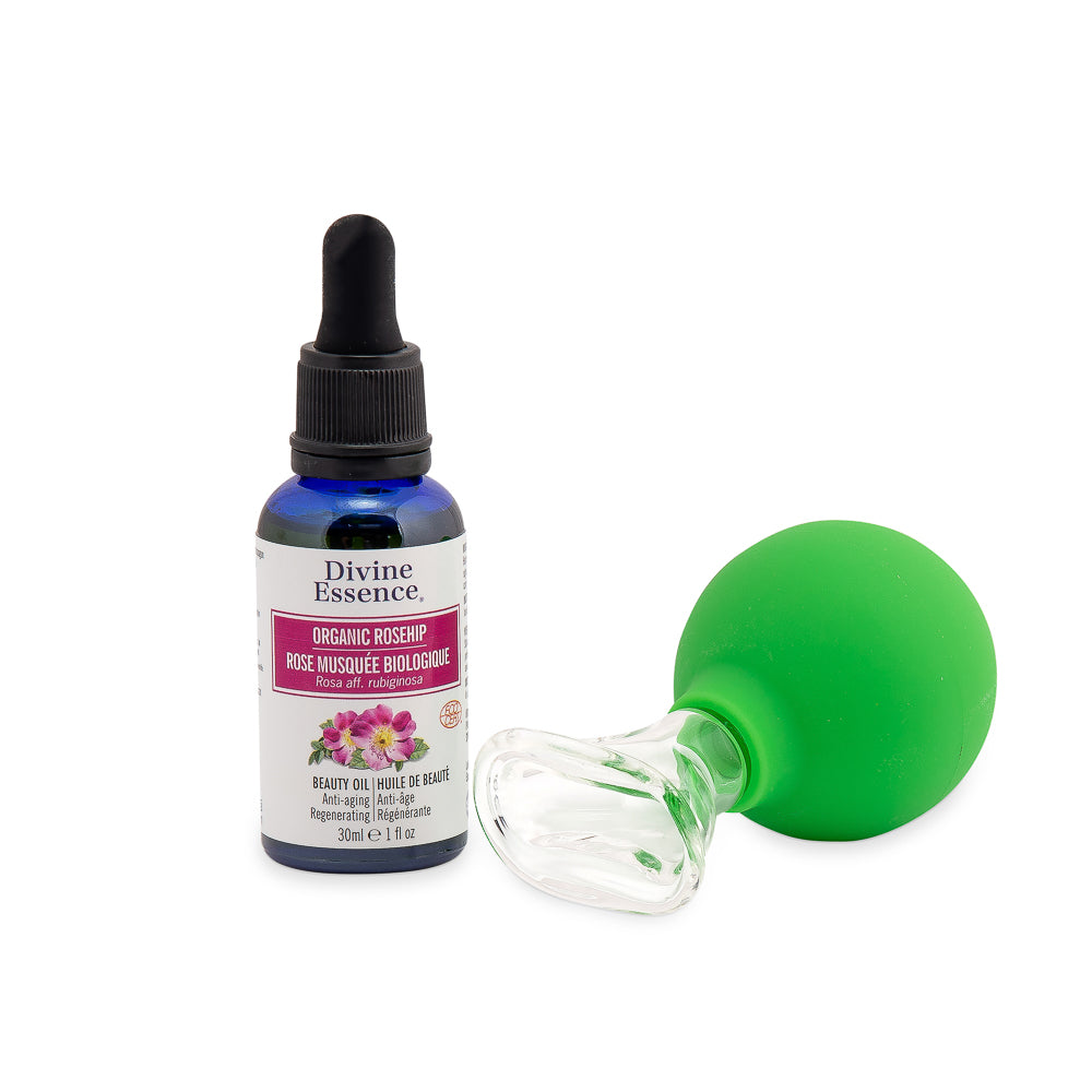 Jade Soft® Glass Facial Cupping + Organic Beauty Oil Kit