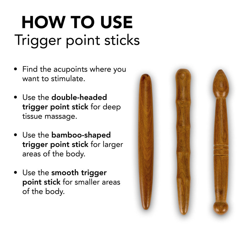 how to use Fragrant wood trigger point massage, reflexology , gua sha tools 5pcs