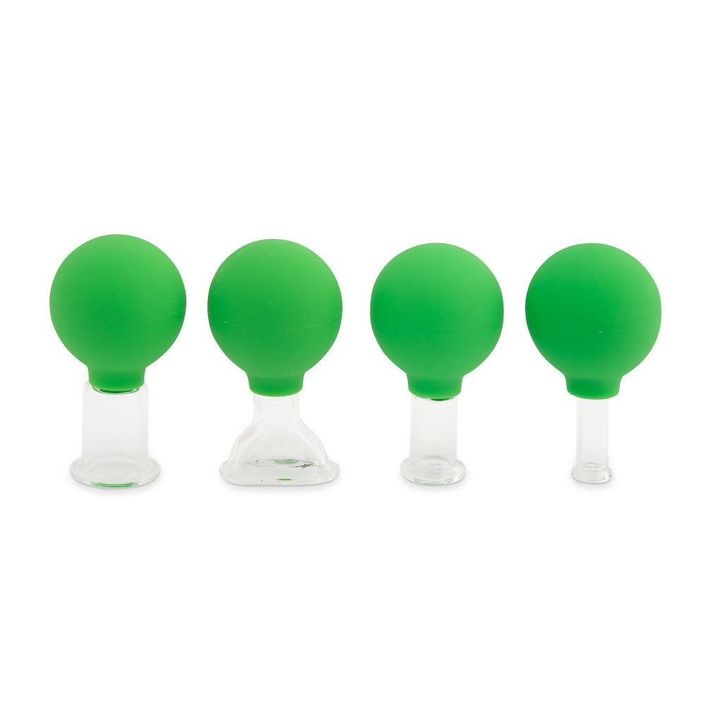 Jade Soft Glass Facial and Body Cupping Set Pro 4pcs