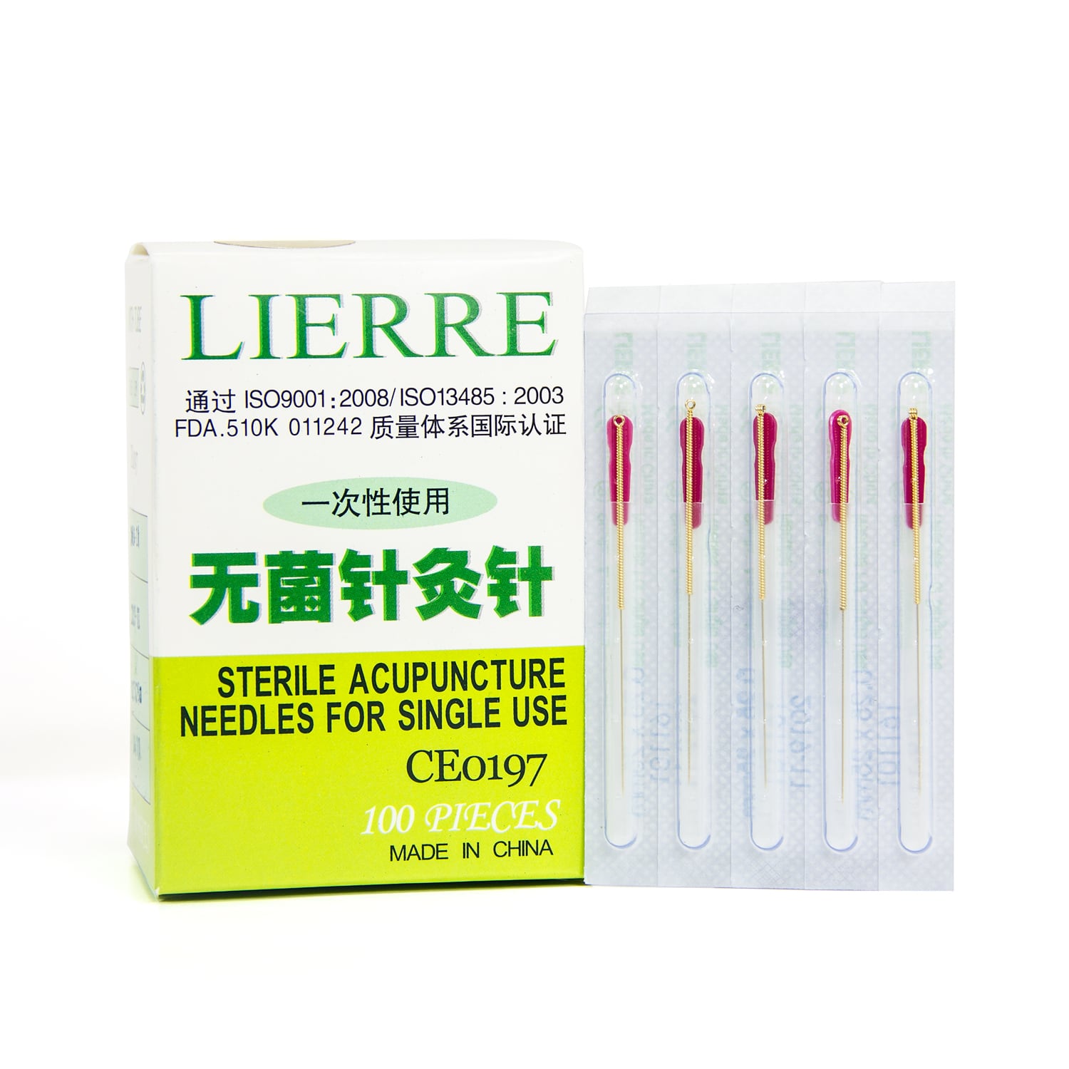 Lierre Golden Acupuncture needles 100 / box 
