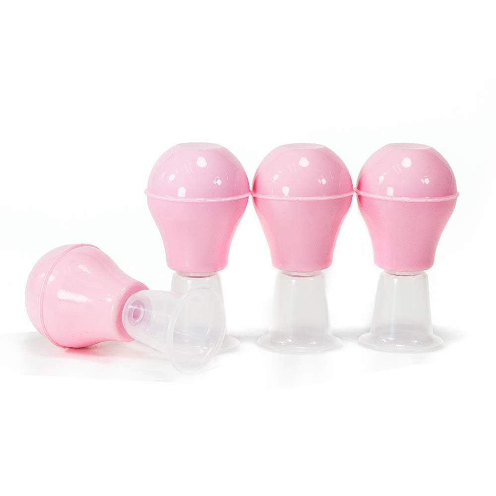 Plastic Face Massage Cups with Bulb Set