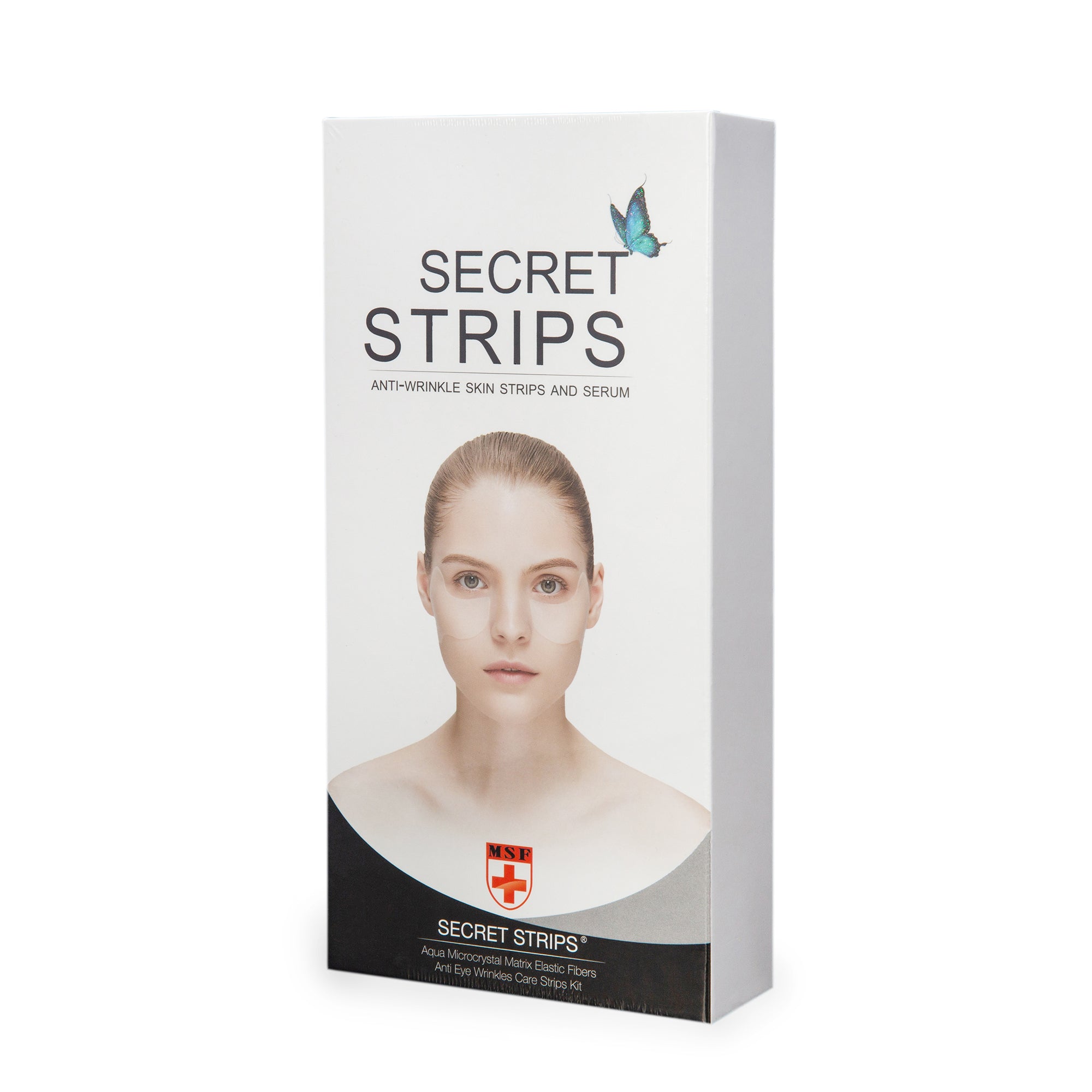 Anti-Wrinkle Eye Treatment Masks 10 Pairs with Hyaluronic Acid Serum 8ml-Secret Strips