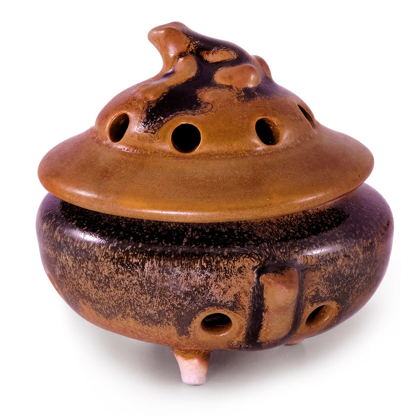 Shoyeido Cones Incense Mocha Frog Bowl