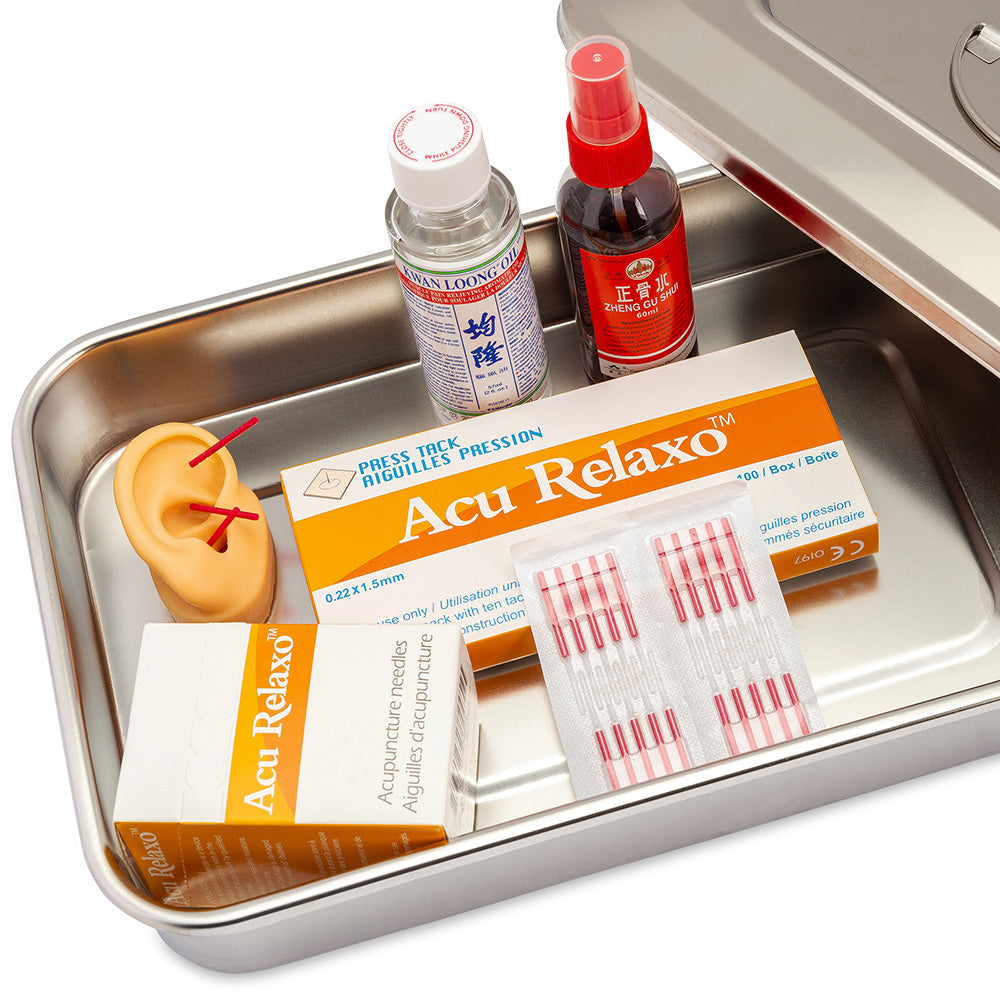 Stainless steel instrument tray with lid