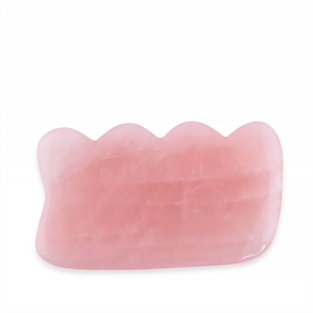 Rose Quartz Gua Sha (Wave Shape) -  Thera Crystals®