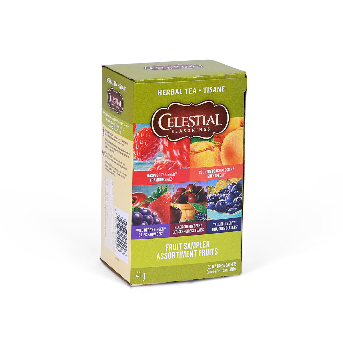 Celestial Seasonings Fruit Sampler Herbal Tea, 41g 20 sachets de thé