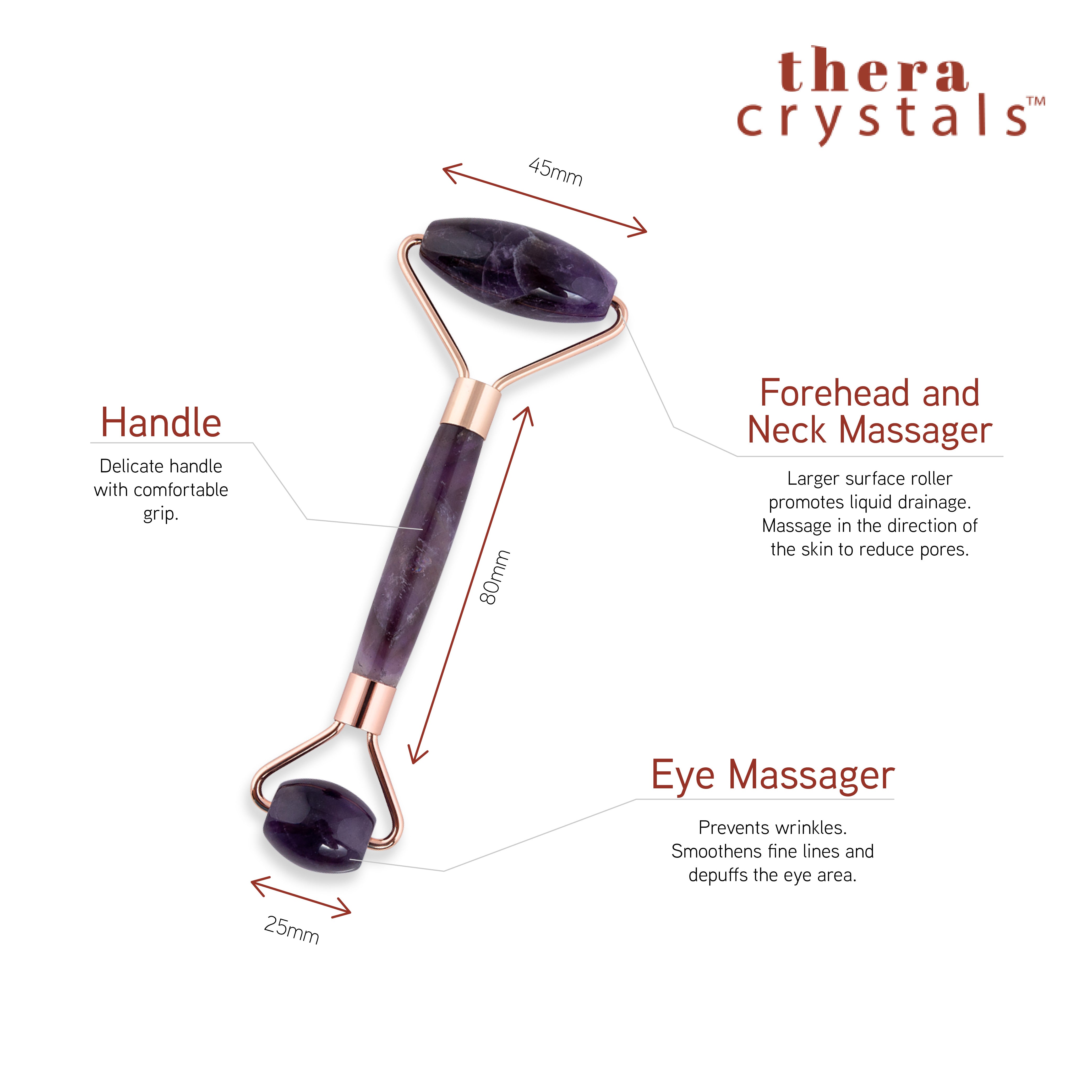 Amethyst Facial Roller Thera Crystals®