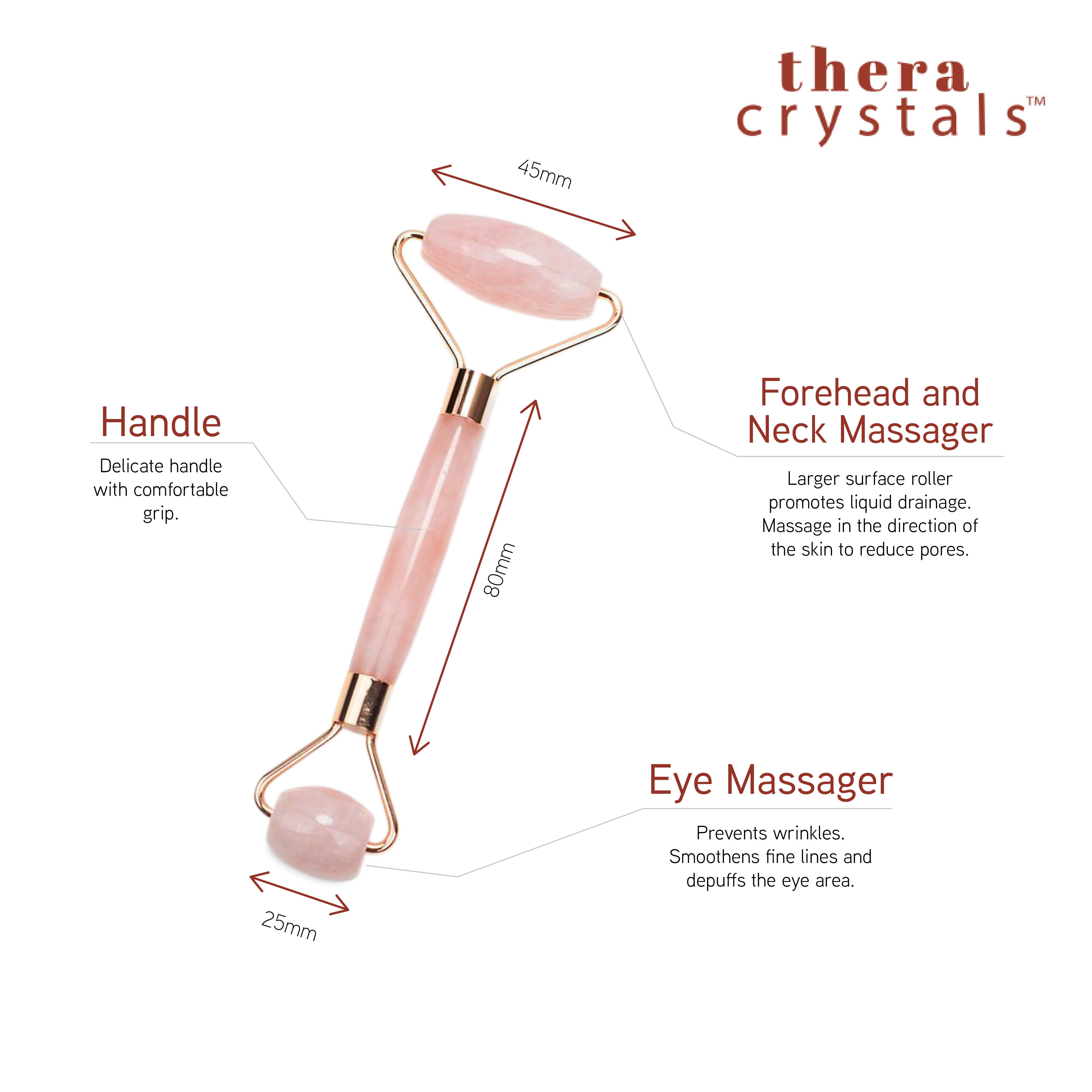 Rose Quartz Facial Roller - Thera Crystals®