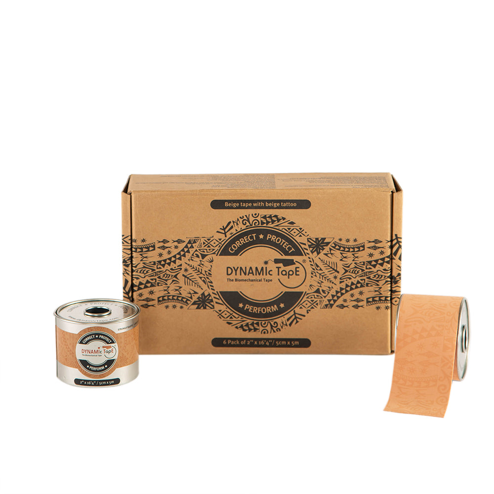 Dynamic Tape Beige with Beige Tattoo 5cm x 5m