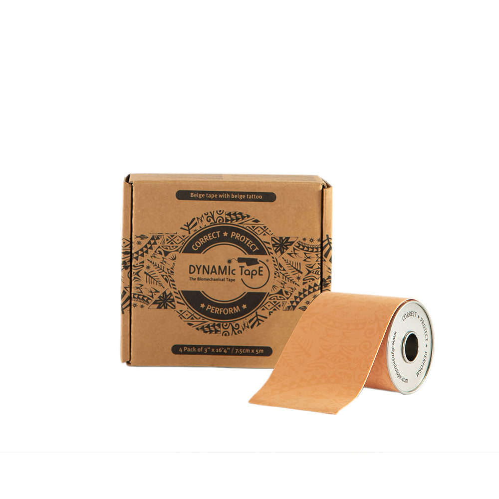 Dynamic Tape Beige with Beige Tattoo 7.5cm x 5m