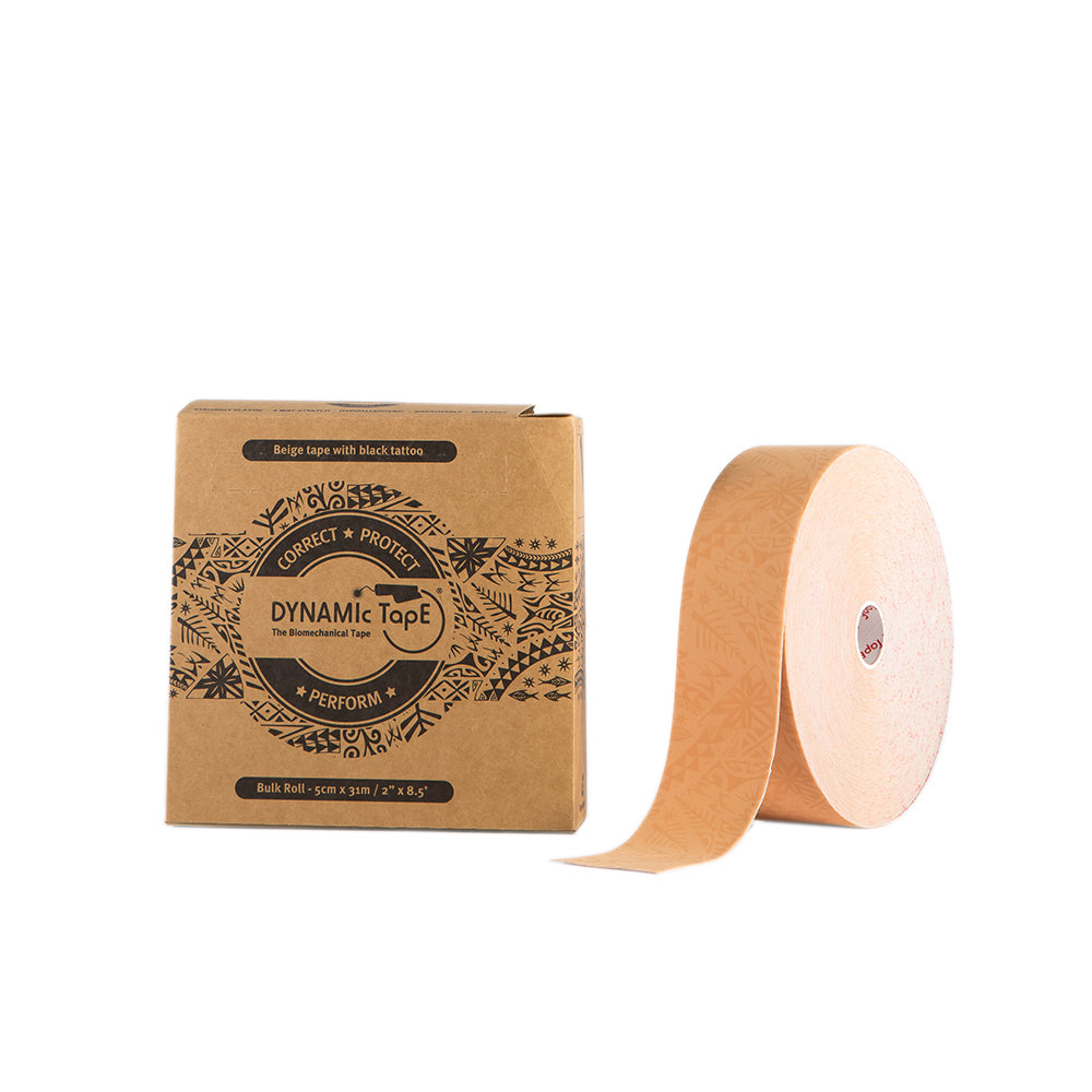 Dynamic Tape Beige with Beige Tattoo 5cm x 31m - Bulk Roll