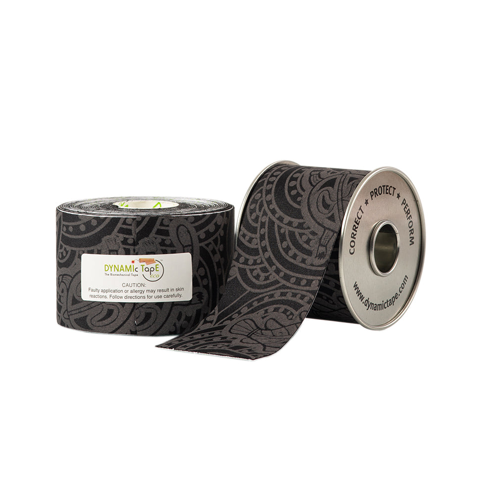 Dynamic Tape ECO Black with Grey Tattoo 5cm x 5m