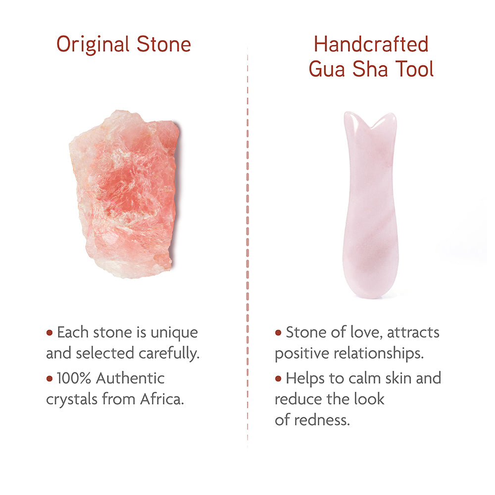 Rose Quartz Gua Sha (fish shaped) Thera Crystals®
