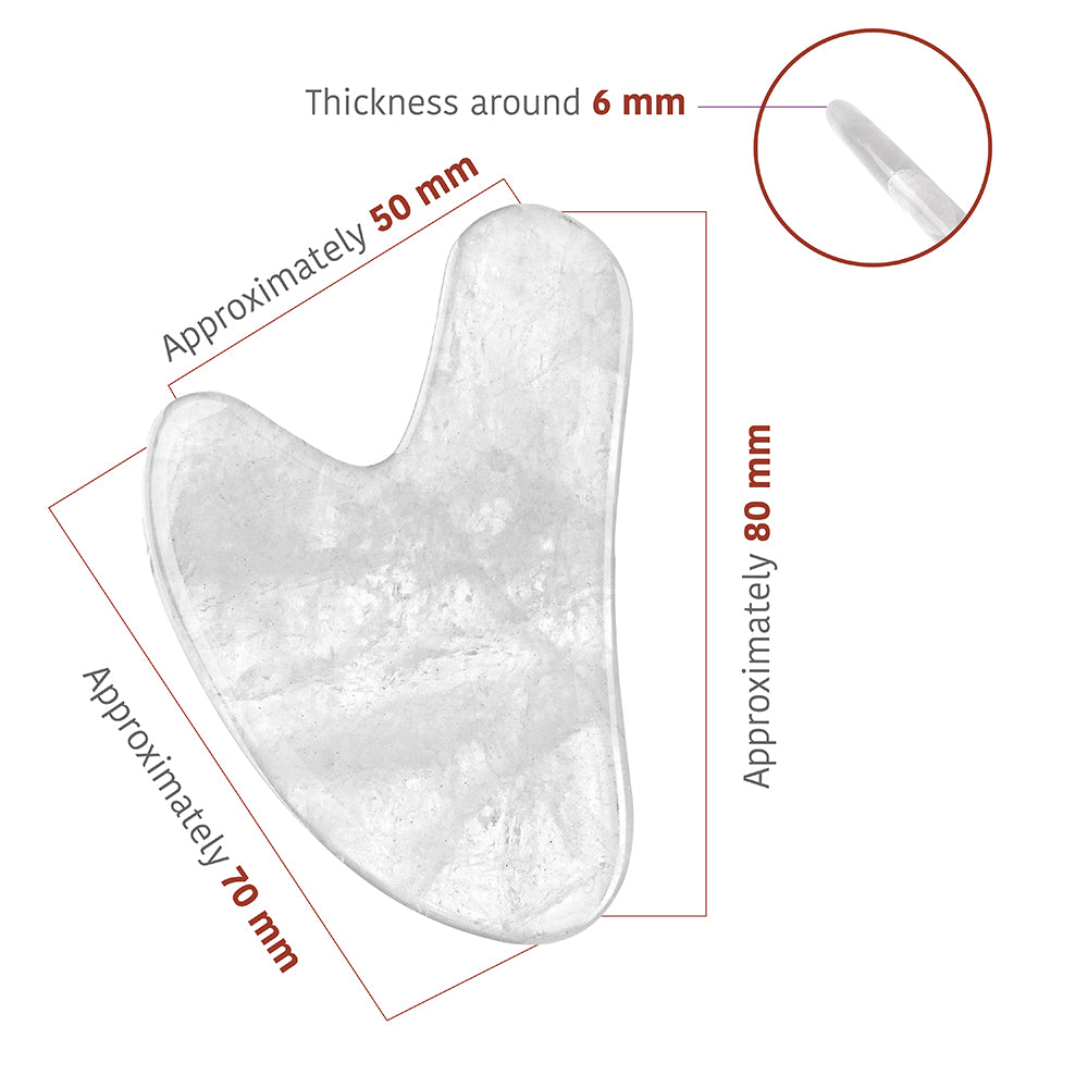 Clear Quartz Gua Sha (heart shape) - Thera Crystals®