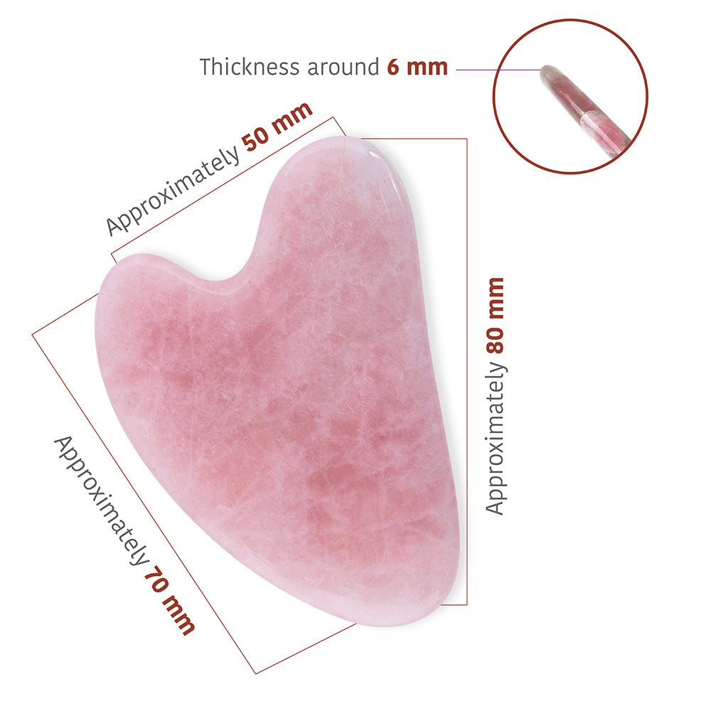 Rose Quartz Gua Sha - Thera Crystals® (Heart Shape)