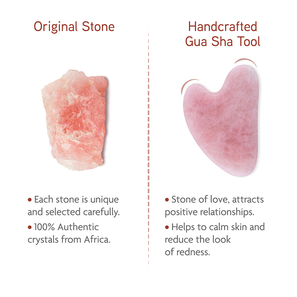 Rose Quartz Gua Sha - Thera Crystals® (Heart Shape)
