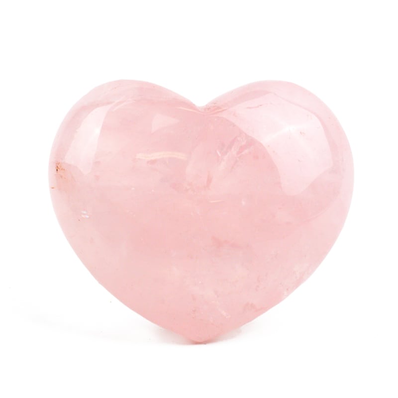 Mini coeur en cristal quartz rose pierre précieuse d'amour en forme de coeur  rose gonflé, cristaux pour l'amour, cadeau en cristal -  France