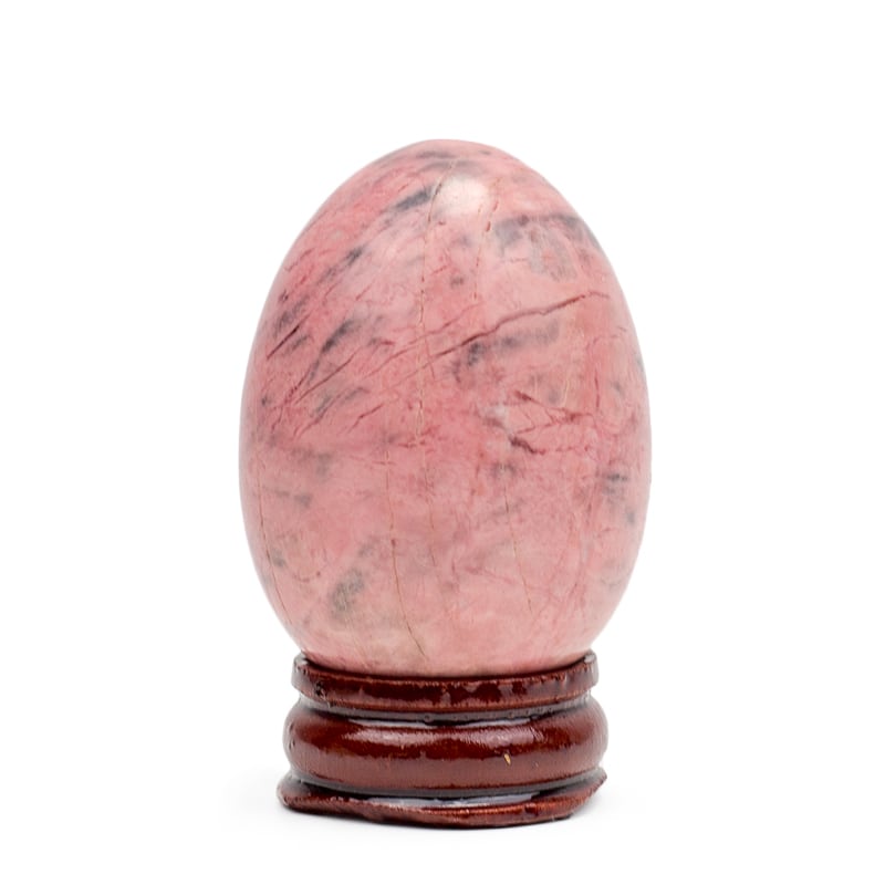 Natural Handcarved Rhodonite Gemstone Egg