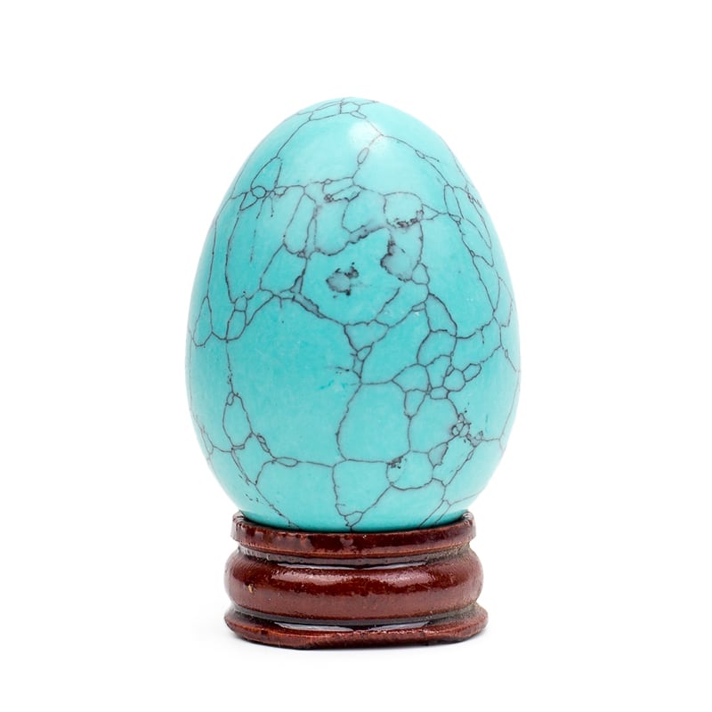 Natural Handcarved Turquoise Gemstone Egg