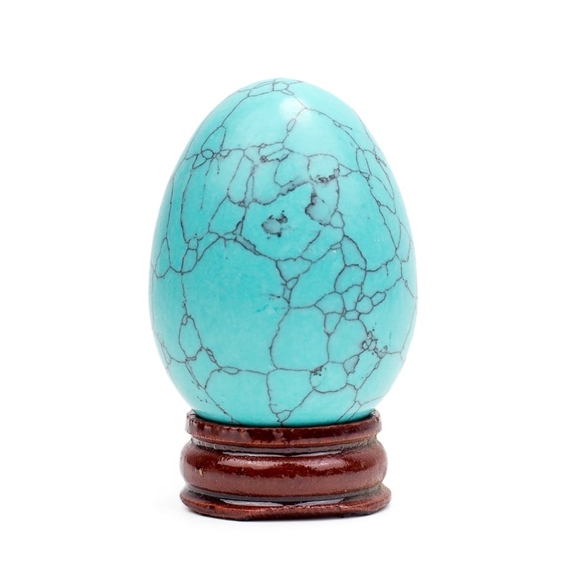 Natural Handcarved Turquoise Gemstone Egg