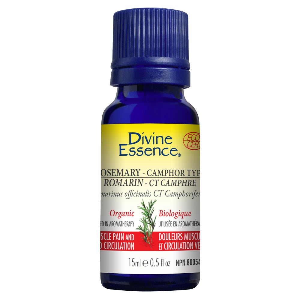 Rosemary-Camphor Type Organic Essential Oil 15ml, DIVINE ESSENCE
