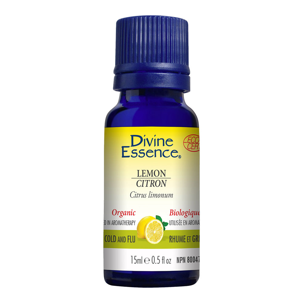 Lemon Organic Essential Oil 15ml, DIVINE ESSENCE