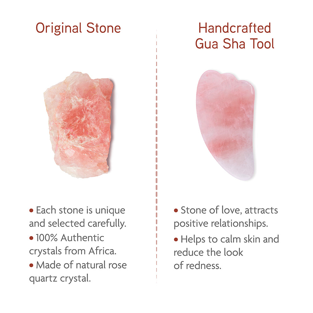 Rose Quartz Gua Sha (Wing Shape) -  Thera Crystals®