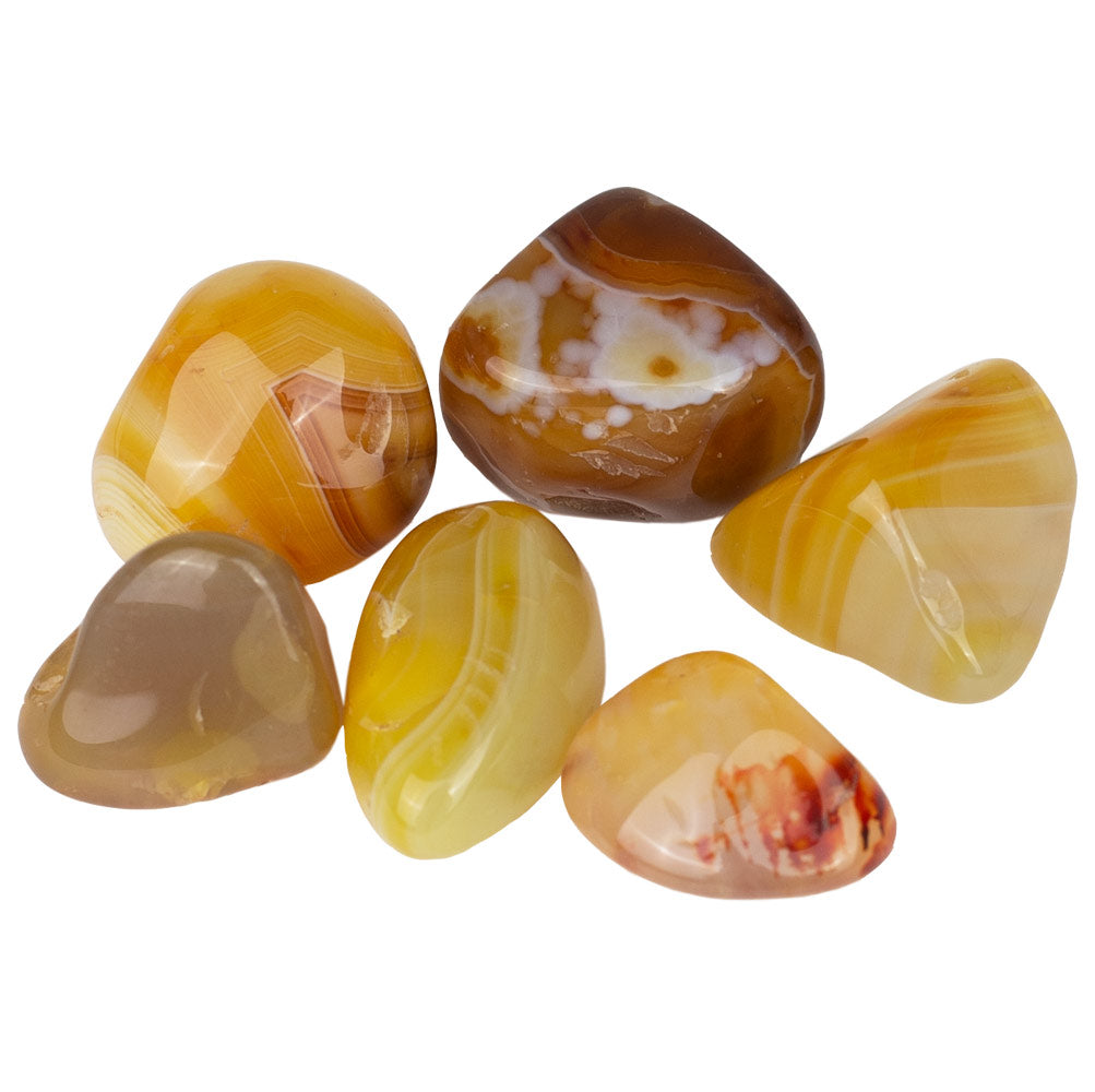 Thera Crystals® Yellow Agate Tumbled Stones - Main Image