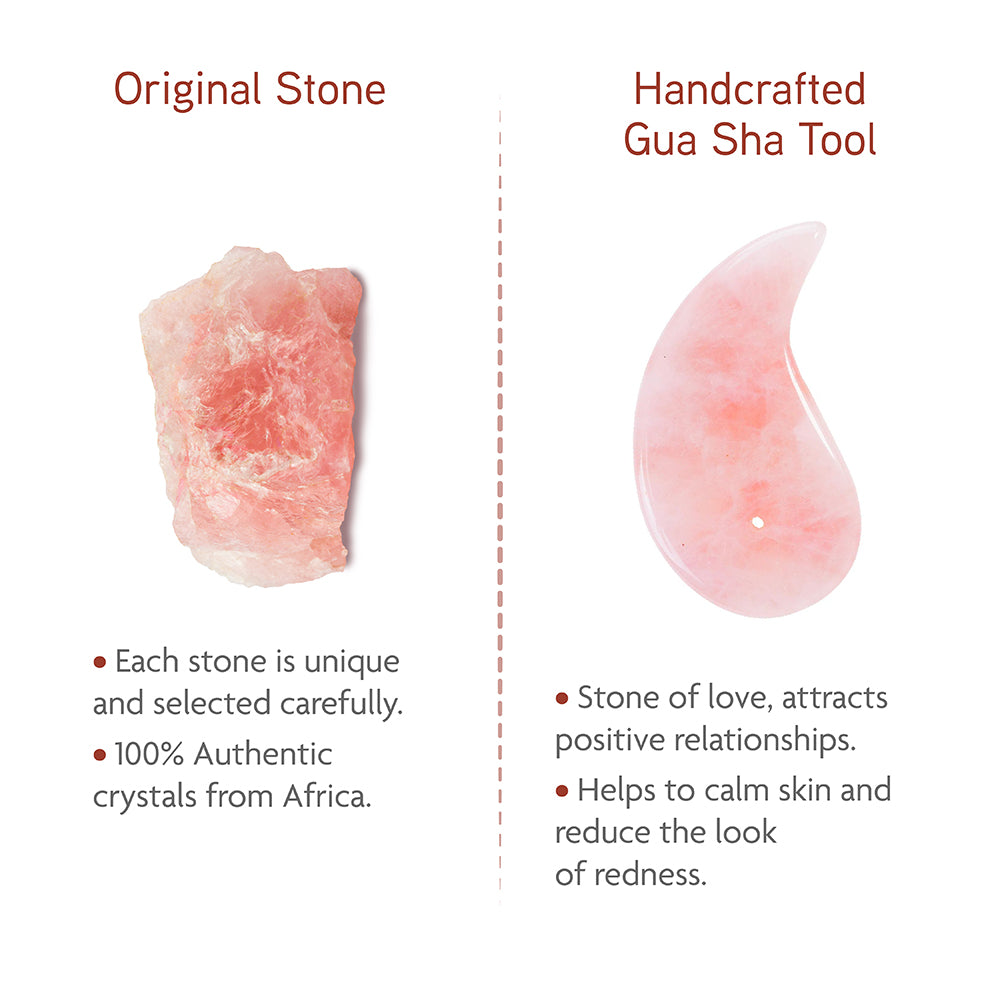 Rose Quartz Yin Yang Guasha Thera Crystal®