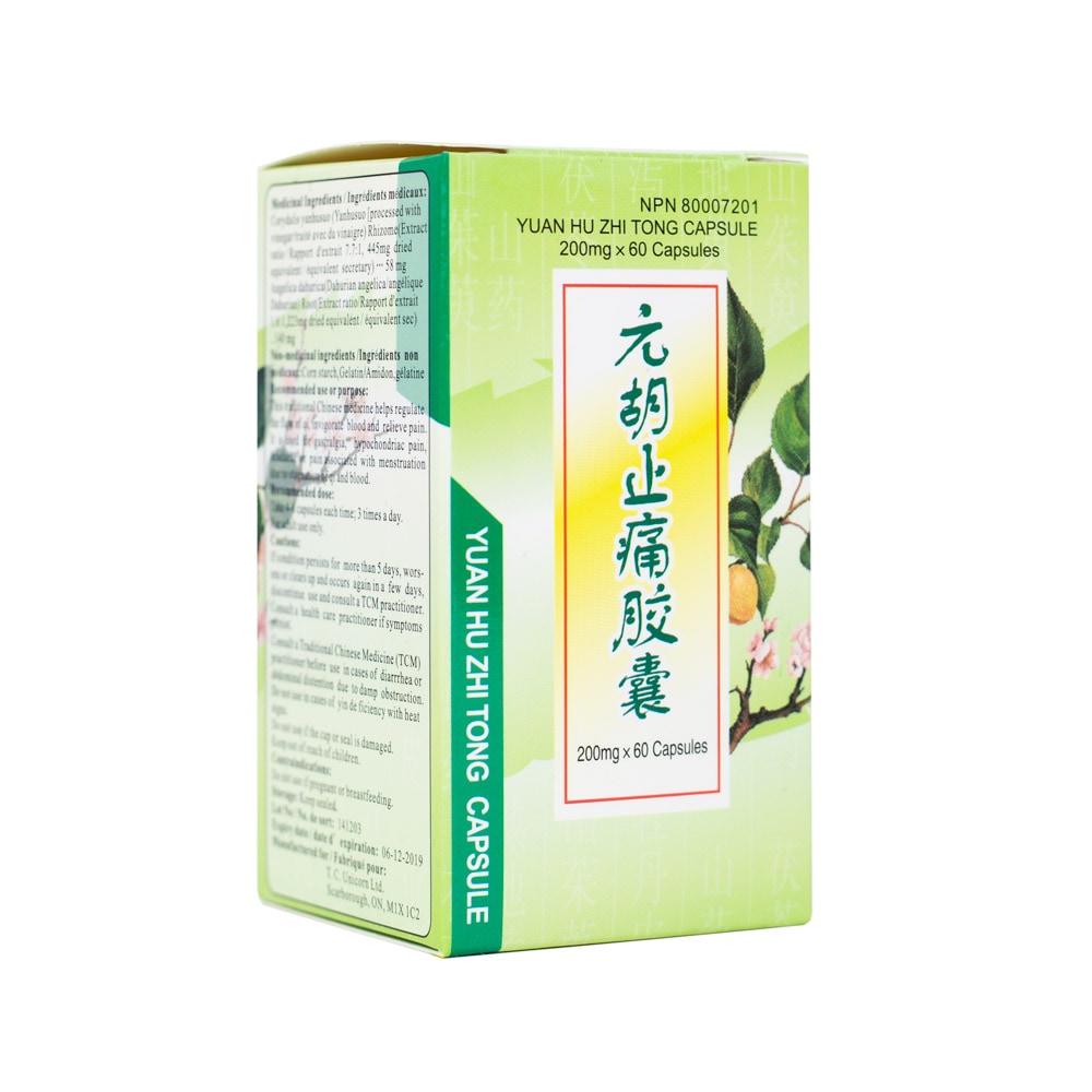 Chinese Herbs Yuan Hu Zhi Tong Capsules