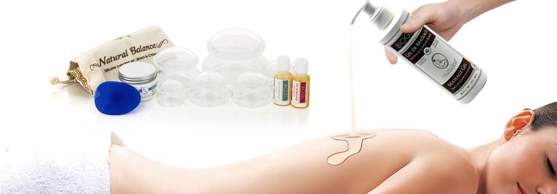 What types of cupping sets and massage oils are suitable for cupping massage?