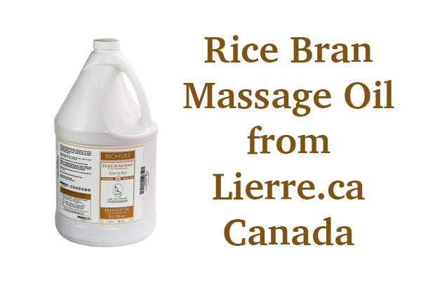 L'Herbier Rice Bran Massage oil in Canada from Lierre.ca