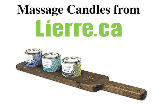 Lierre Massage candle trio for massage from Canada