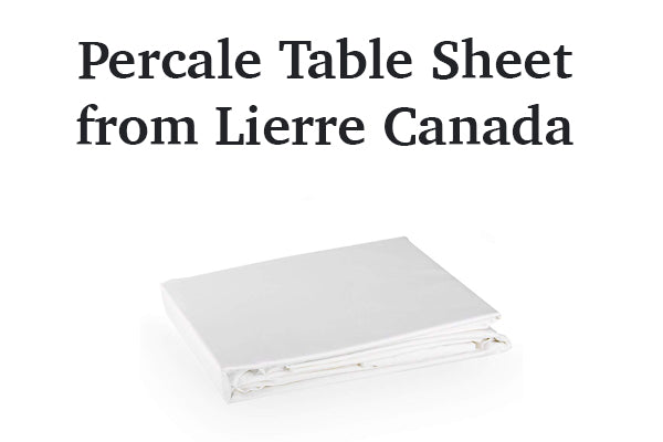 Percale table sheet from Lierre.ca Canada